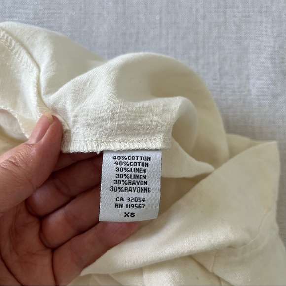 Rachel Pally Off White Linen Blend Casual Pants Size XS - Picture 7 of 7